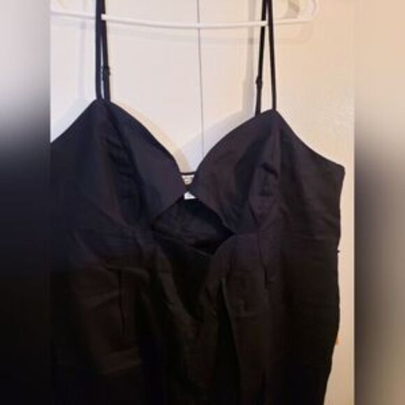 Future Collective Jenny K. Lopez Black Strappy Cut Out Wide Leg Jumpsuit NWT 28W - Picture 10 of 11